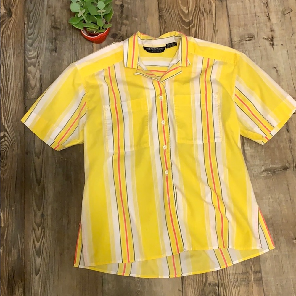 🌼Vintage petite size 8 cotton/poly blouse🌼